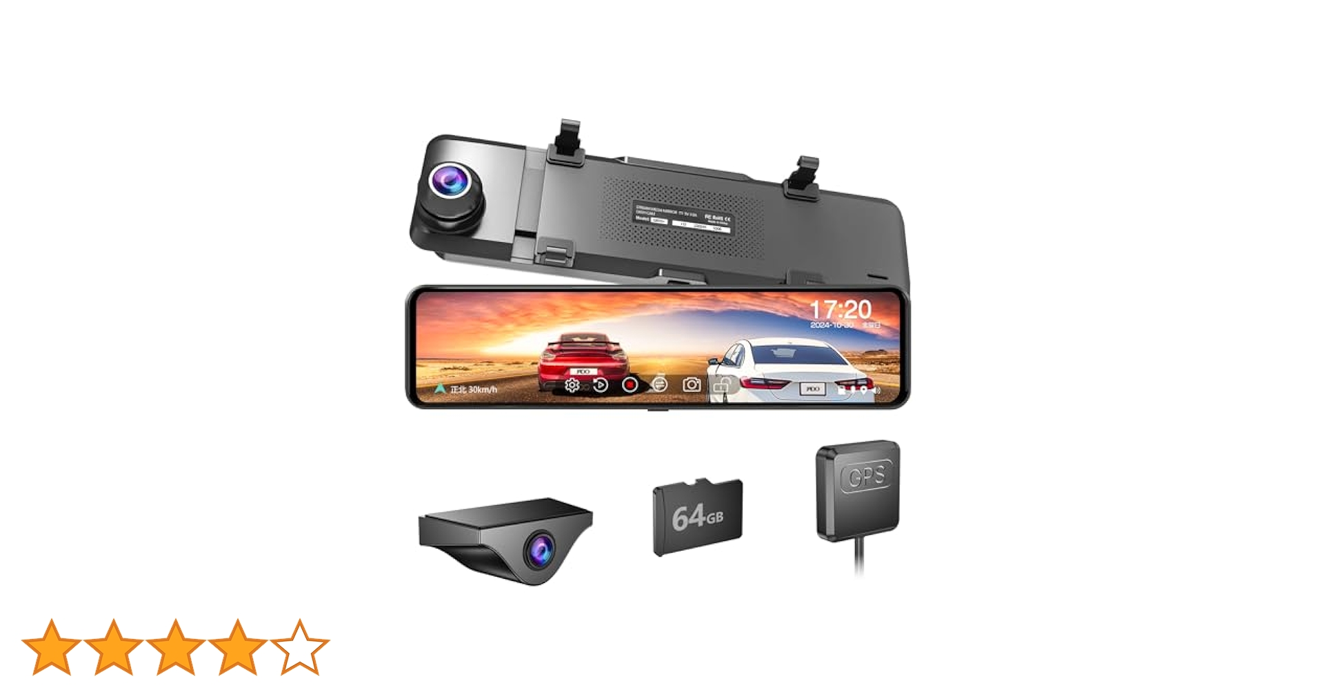 JADO 810.ミラー型ドライブレコーダー　美品 Amazon | JADO ドライブレコーダー ミラー型 4K 高画质【最新